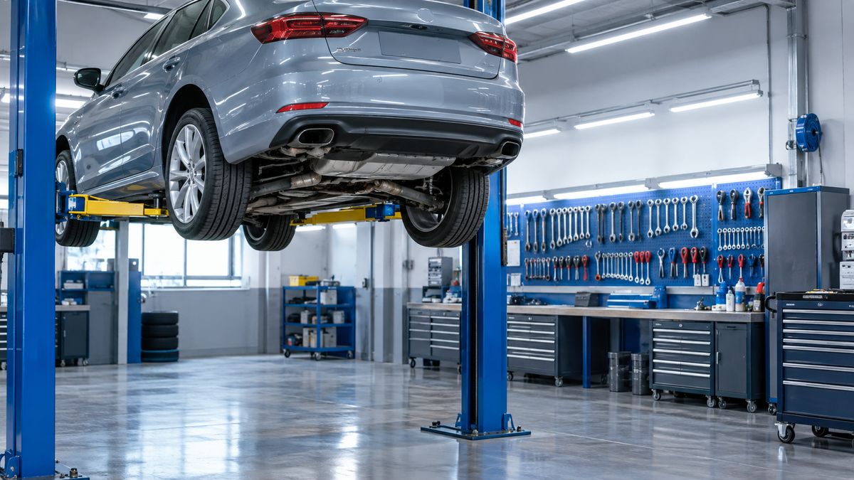 Рабочая зона автосервиса
